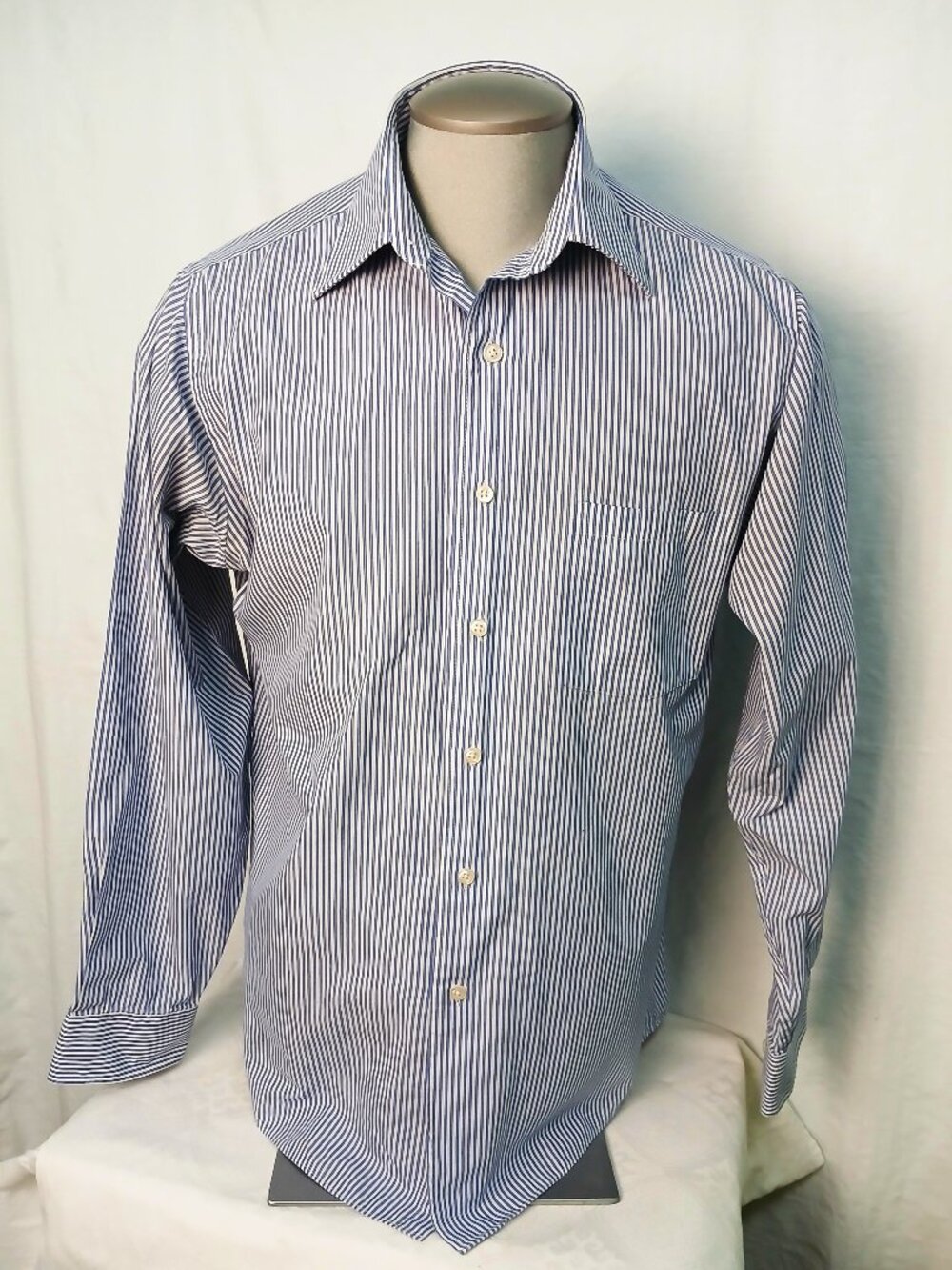 ARROW Blue Striped Dress Shirt size 15.5